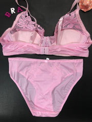 Copy of Laleli Net Bra Panty Set 2020 Pink BRIDAL BRA PANTY SETS - NON PADDED NON WIRED BRA PANTY SET