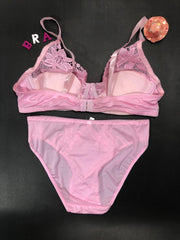 Copy of Laleli Net Bra Panty Set 2020 Pink BRIDAL BRA PANTY SETS - NON PADDED NON WIRED BRA PANTY SET