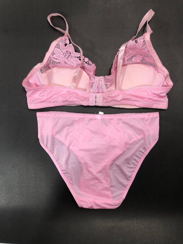 Pink Bridal Bra Panty Sets - Non Psdded Underwired Bra Panty Set 2020