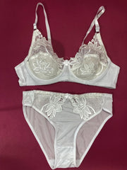 Copy of Laleli Net Bra Panty Set 2020 Beige BRIDAL BRA PANTY SETS - NON PADDED NON WIRED BRA PANTY SET