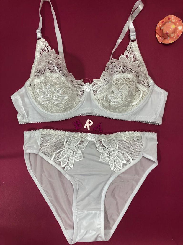 Copy of Laleli Net Bra Panty Set 2020 Beige BRIDAL BRA PANTY SETS - NON PADDED NON WIRED BRA PANTY SET