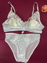 Copy of Laleli Net Bra Panty Set 2020 Beige BRIDAL BRA PANTY SETS - NON PADDED NON WIRED BRA PANTY SET