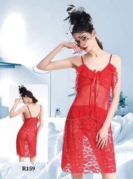 Honey Moon Bridal Wedding Short Net Nighty -  R159