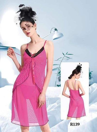 Honey Bridal Wedding Short Net Nighty -  R139
