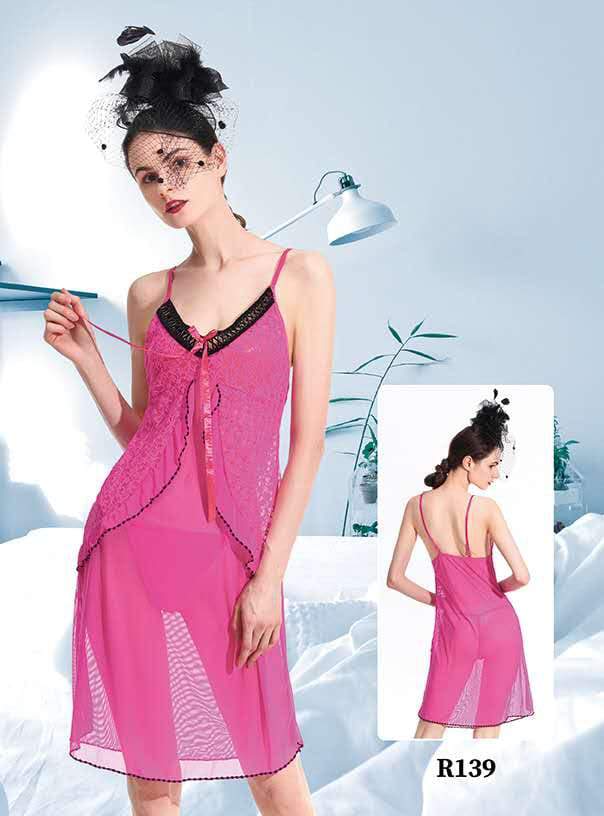 Reposey Short Romantic  Nighty For Women - R139