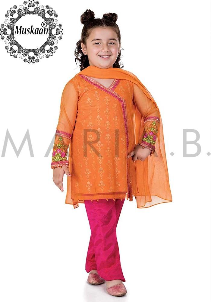 Maria B Chiffon Bridal Kids Collection MKD-175(Replica)(Unstitched)