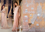 Maria B-Embroidered Saree 2019 MCT-2(Replica)(Unstitched)