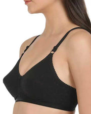 Black Dotted Padded Bra - 1576 - Bodycare - Black