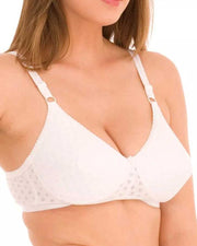 White Dotted Padded Bra - 1576 - Bodycare - White