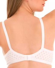 White Dotted Padded Bra - 1576 - Bodycare - White