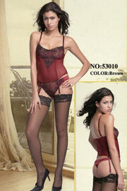 Short Babydoll Nighty With G-String Panty  - 53010