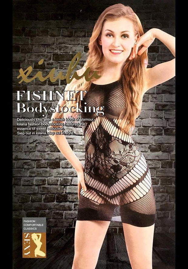 Body Stocking Fishnet Dress - Ladies Sexy Net Dresses - SN108 - Body Stocking - diKHAWA Online Shopping in Pakistan