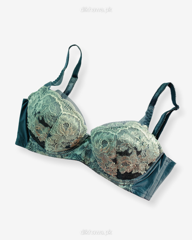 Imported Stocklot Branded  Net Pushup Bra - Underwired Padded Bra - Pack of 2