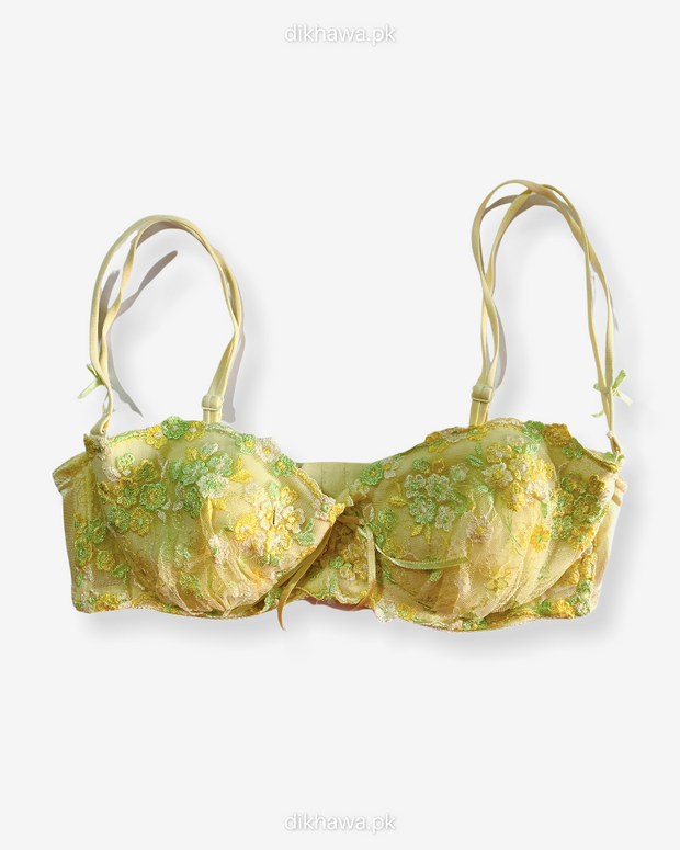 Imported Stocklot Branded  Net Pushup Bra - Underwired  Padded Bra - Pack of 2