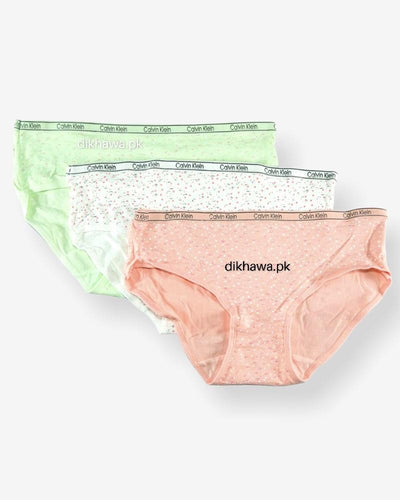 Pack of 3 Ck Printed Panty - Soft Cotton Stretchable Jersey Panty