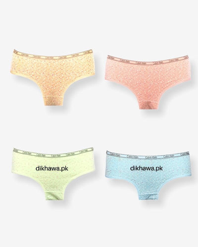 Pack Of 2 CK Dotted Panties - Soft Cotton Stretchable Jersey Panty