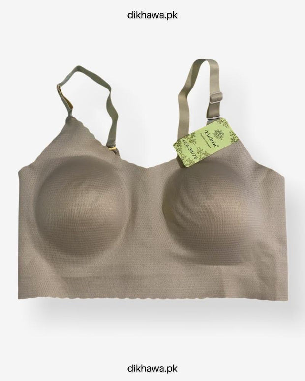 Self Design Cotton Single Padded Bra -SKin- 2021