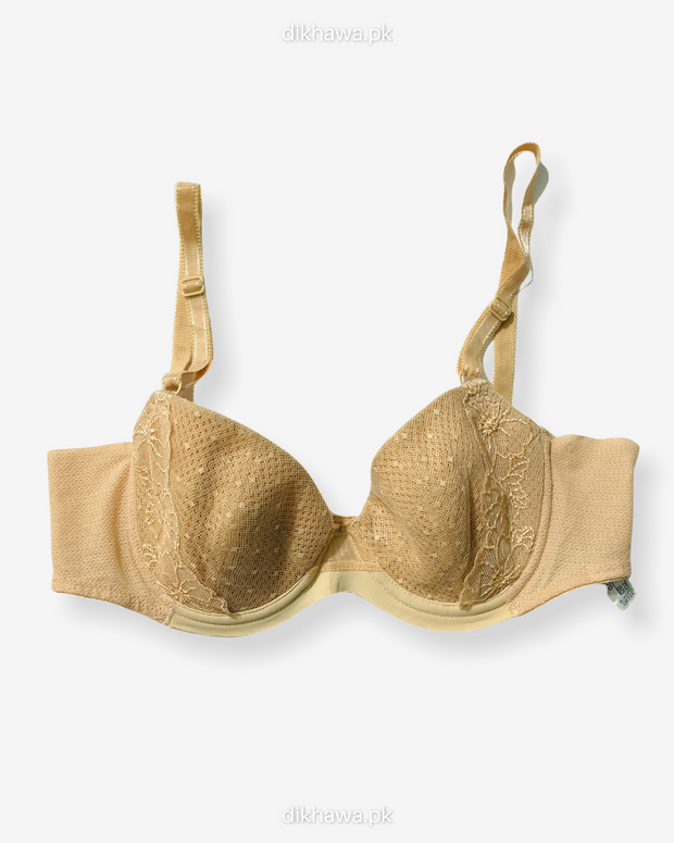 Imported Stocklot Branded  Net Pushup Bra - Underwired Padded Bra - Pack of 2