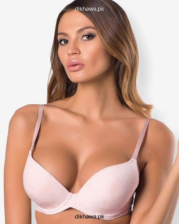 Pink Pushup Flourish Bra - Single Padded Underwired Bra - FL997