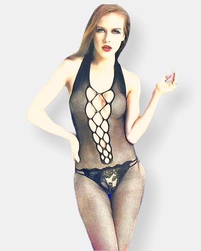 Body Stocking Fishnet Dress - Ladies Sexy Net Dresses - HZ8896