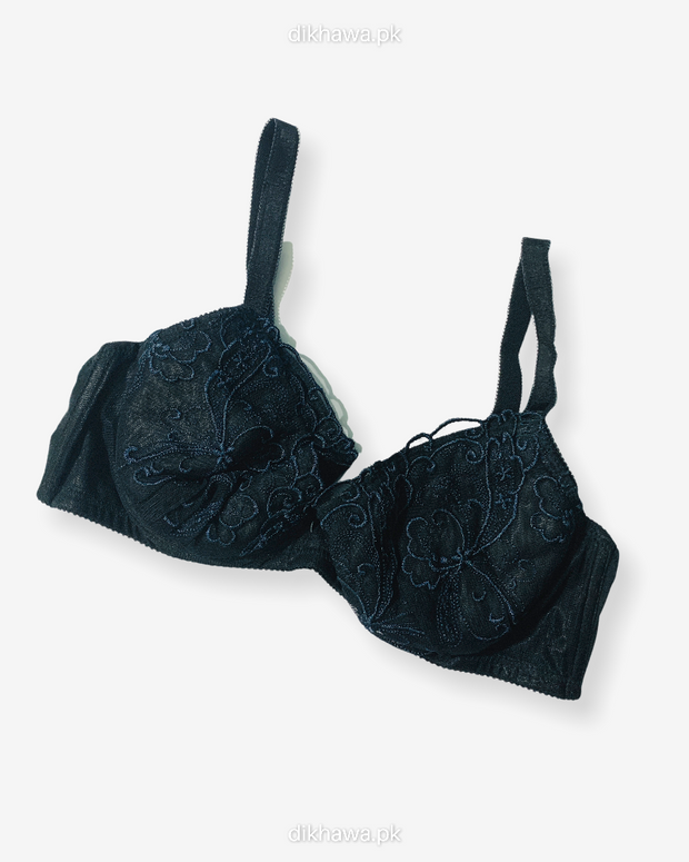 Imported Stocklot Branded  Net Pushup Bra - Underwired Padded Bra - Pack of 2