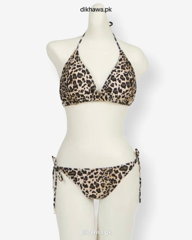 Sexy Bikini - Silk Padded Bikini & Swimwear - Cheeta Print  Bikini