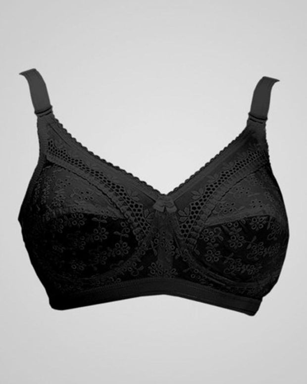 Tulip - Outfit Chicken Embroidery Bra - Black